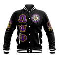 AfricaZone Greek Life Jacket - Omega Psi Phi Letters Baseball Jacket J0