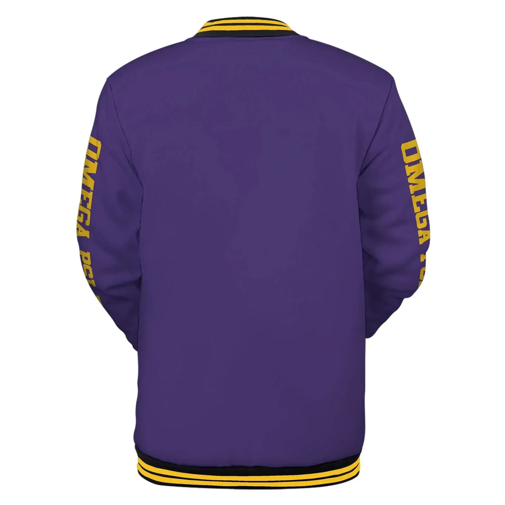 AfricaZone Jacket - Omega Psi Phi Ques Frat Baseball Jacket J5 | Africazone.store