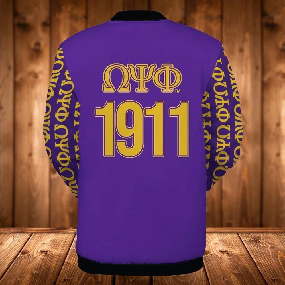 AfricaZone Greek Life Jacket - The Oracle Omega Psi Phi Fraternity Baseball Jacket J5 | Africazone.store