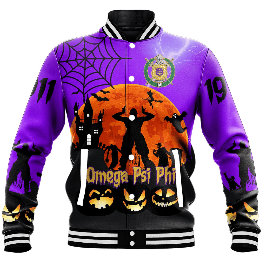 AfricaZone Jacket - Omega Psi Phi Halloween Baseball Jackets A31 | Africazone.store