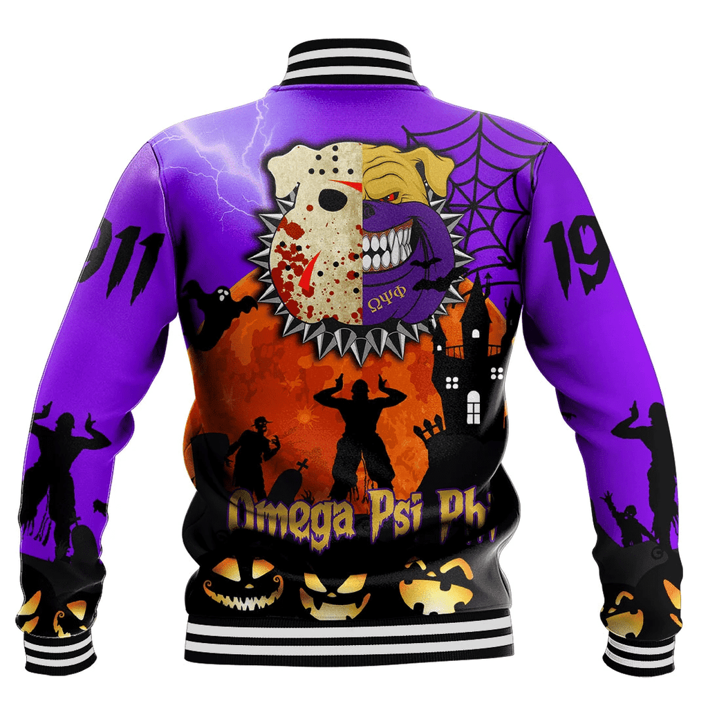 AfricaZone Jacket - Omega Psi Phi Halloween Baseball Jackets A31 | Africazone.store
