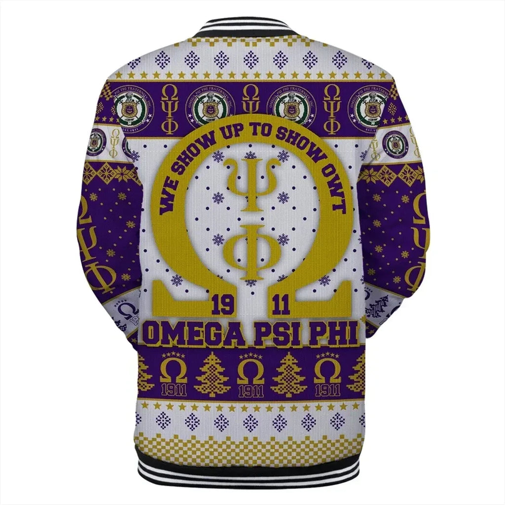 AfricaZone Jacket - Lux Omega Psi Phi Since 1911 Baseball Jacket J5