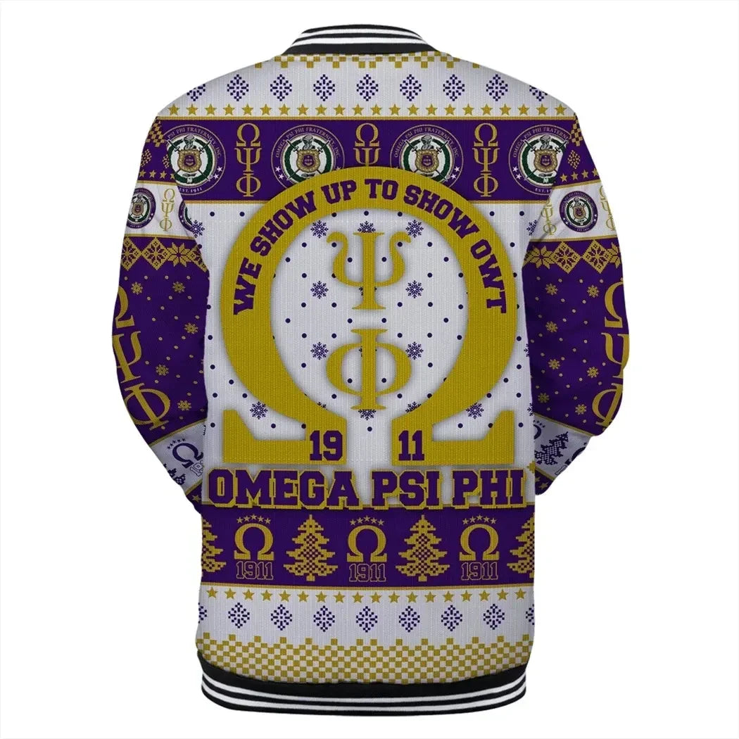 AfricaZone Jacket - Lux Omega Psi Phi Since 1911 Baseball Jacket J5
