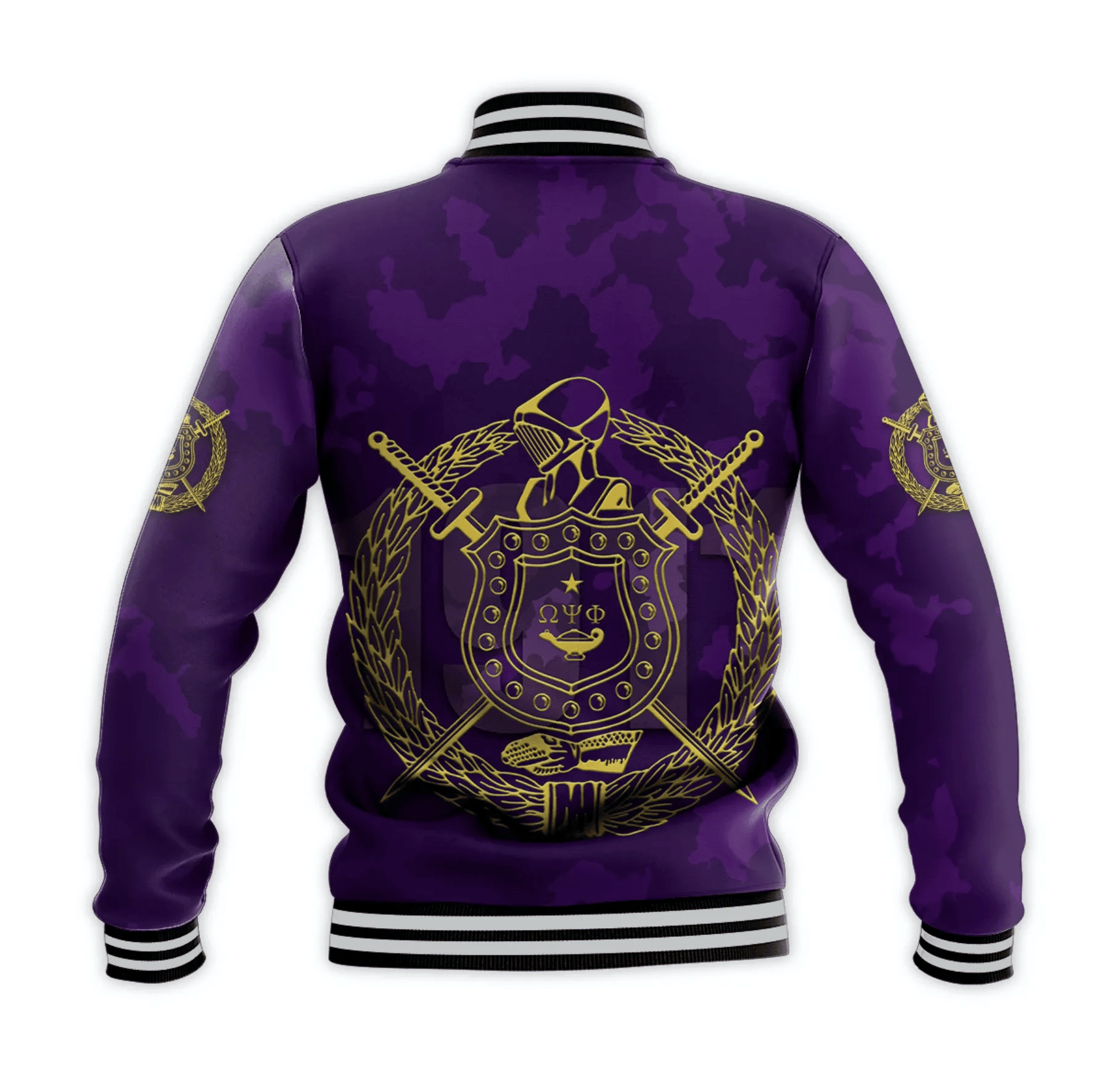 Omega Psi Phi Fraternity Baseball Jacket Camouflage Style Lt8 A7 | Africazone.store