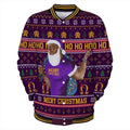 AfricaZone Jacket - Lux Man Hohoho Christmas Omega Psi Phi Baseball Jacket J5 | Africazone.store