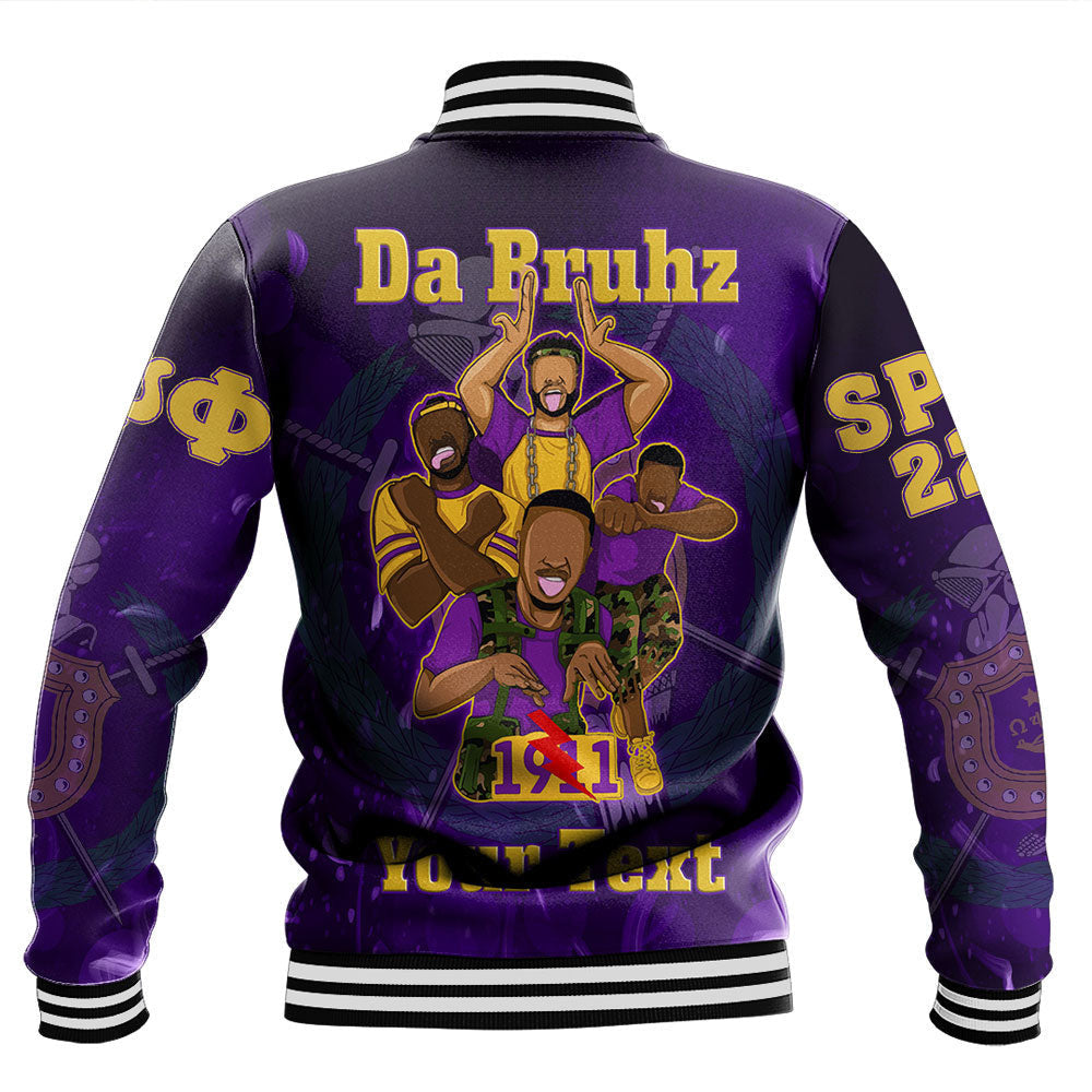 (Custom) AfricaZone Clothing - Straight Outta Omega Psi Phi Baseball Jackets A31 | Africazone.store