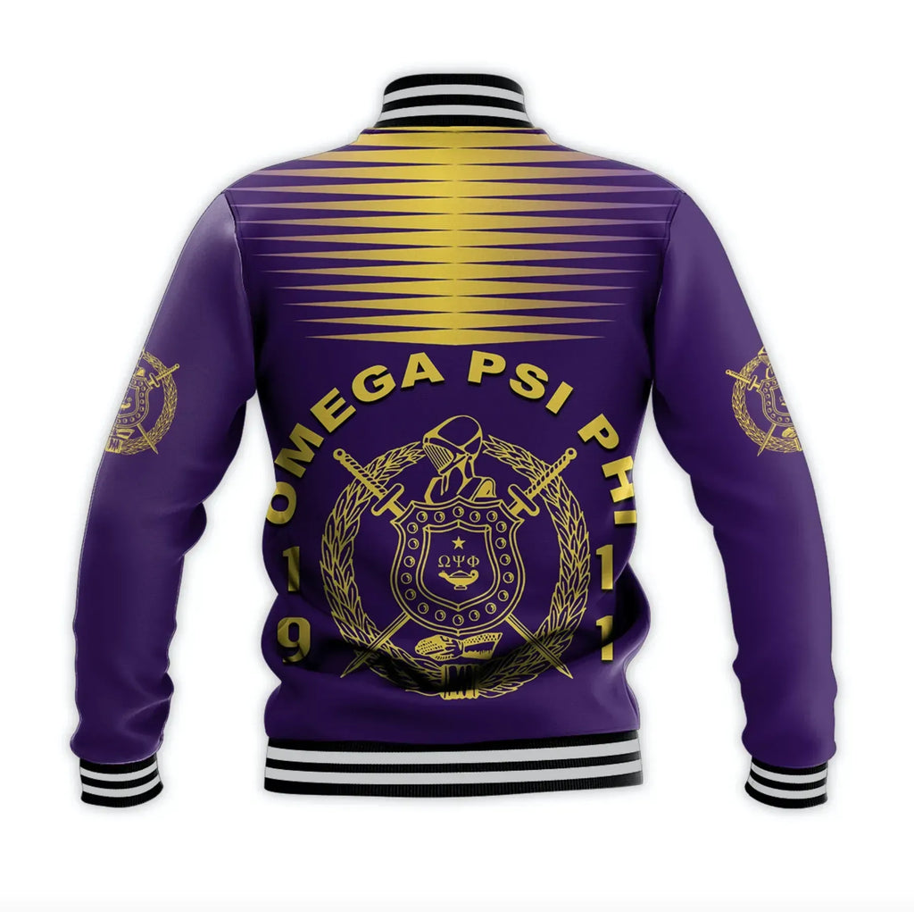 AfricaZone Jacket - Omega Psi Phi Fraternity Original Style Baseball Jacket J5
