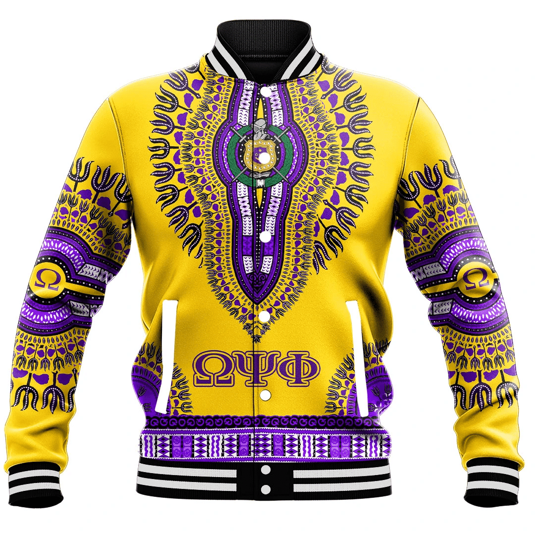 AfricaZone Jacket - Omega Psi Phi Dashiki Baseball Jackets A31 | Africazone.store