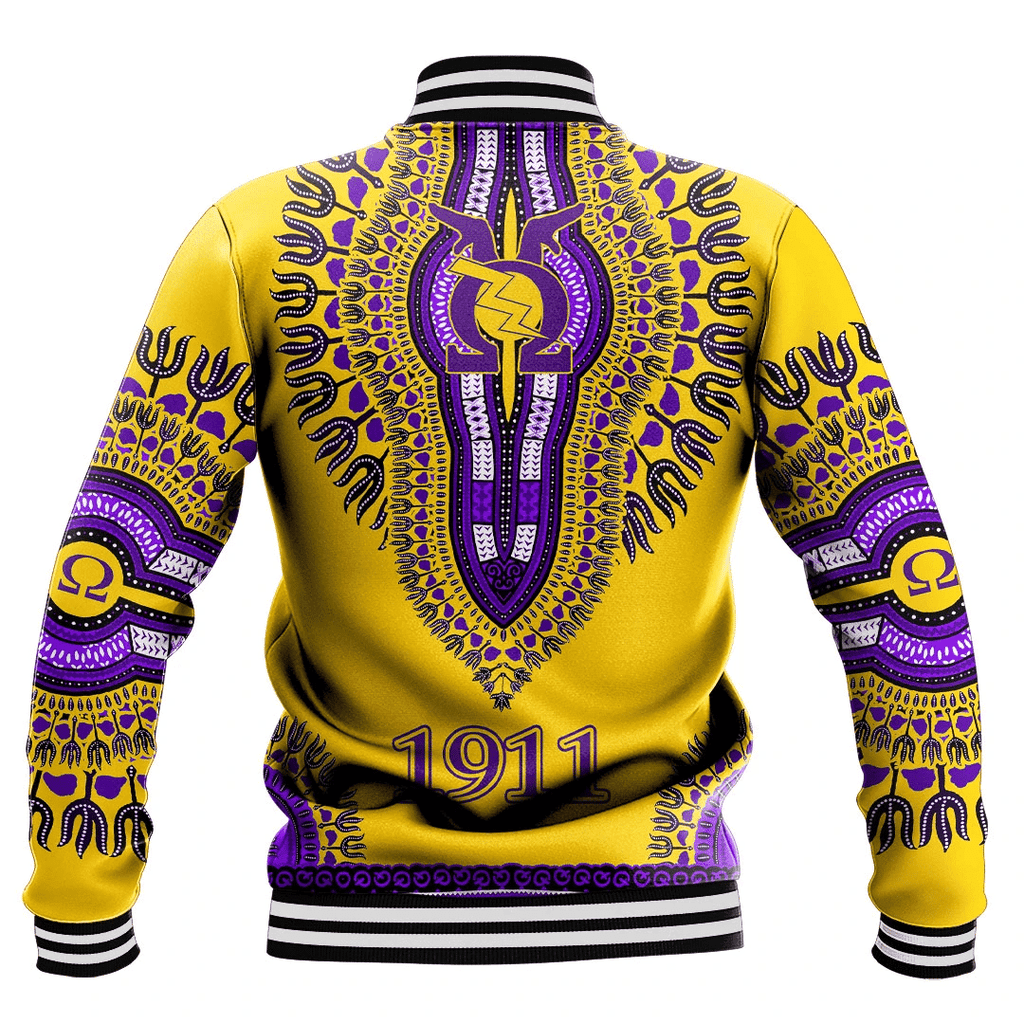AfricaZone Jacket - Omega Psi Phi Dashiki Baseball Jackets A31 | Africazone.store