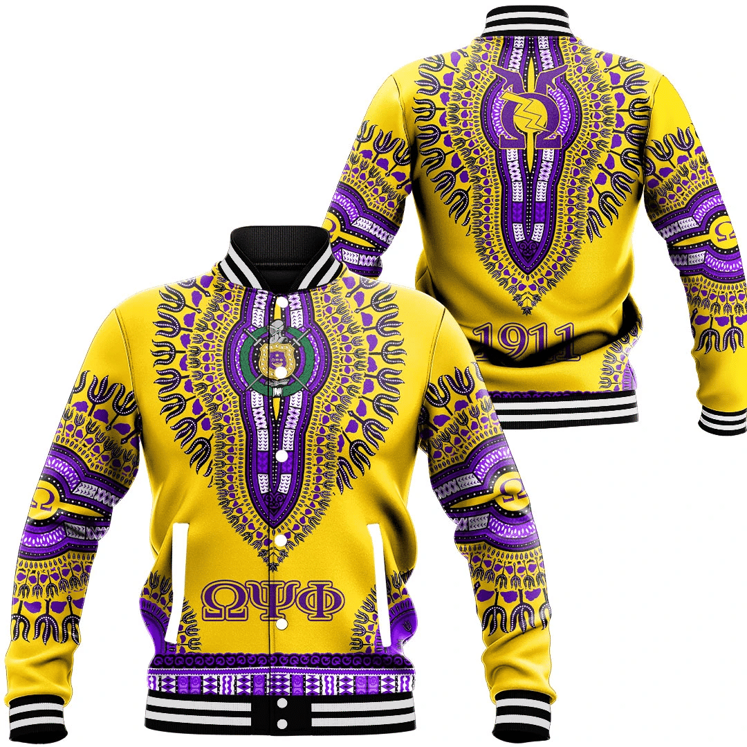 AfricaZone Jacket - Omega Psi Phi Dashiki Baseball Jackets A31 | Africazone.store