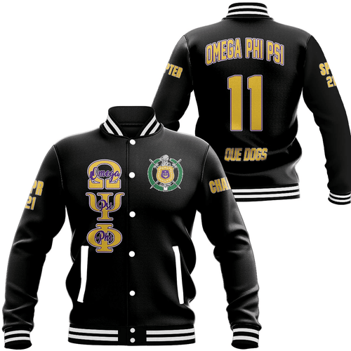 (Custom) AfricaZone Jacket - Omega Psi Phi Baseball Jackets A31 | Africazone.store