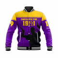 AfricaZone Jacket - Personalised Omega Psi Phi Bull Dogs Simple Style Baseball Jacket J5 | Africazone.store