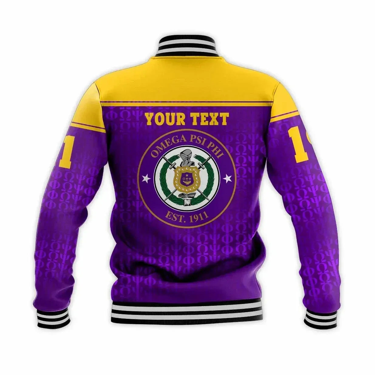 AfricaZone Jacket - Personalised Omega Psi Phi Bull Dogs Simple Style Baseball Jacket J5 | Africazone.store