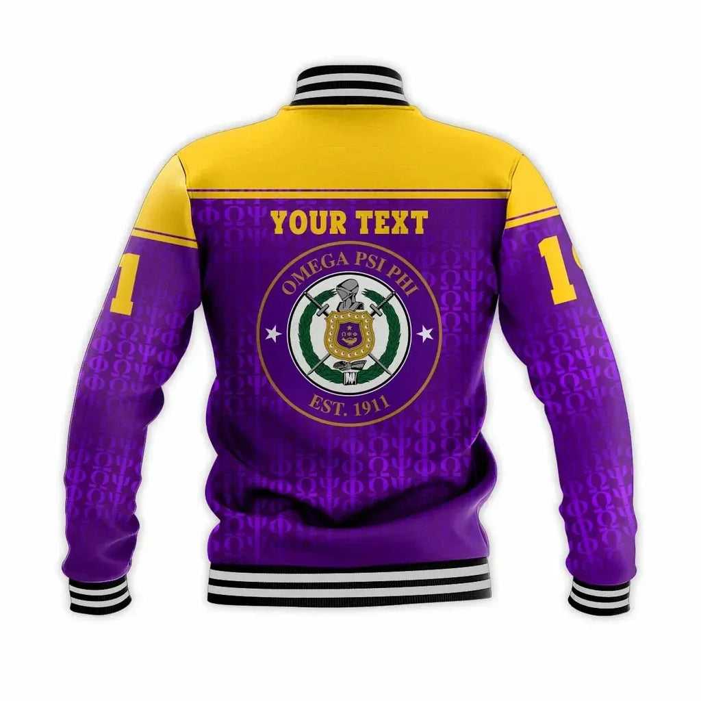 AfricaZone Jacket - Personalised Omega Psi Phi Bull Dogs Simple Style Baseball Jacket J5