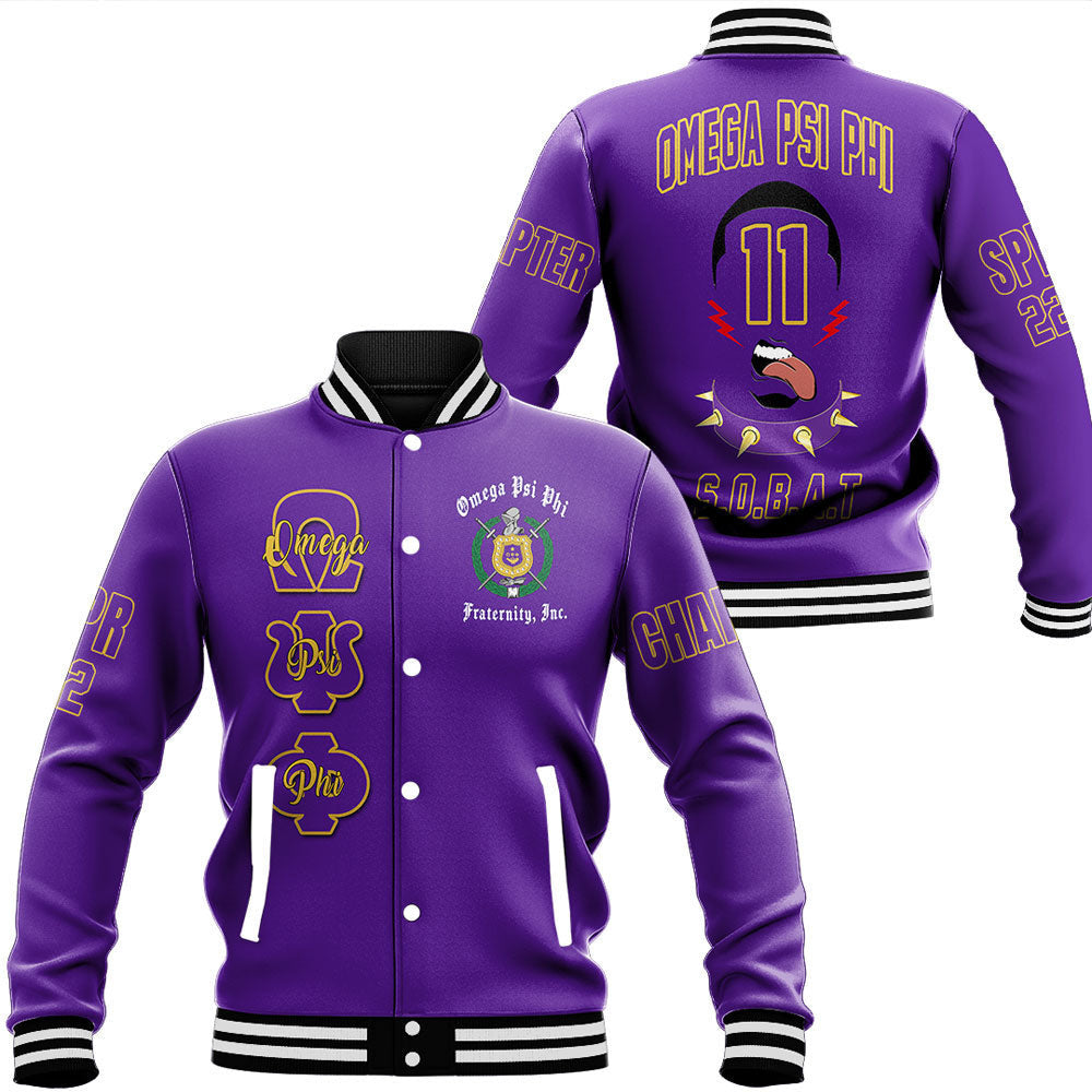 (Custom) AfricaZone Clothing - Omega Psi Phi Que Man Baseball Jackets A31 | Africazone.store