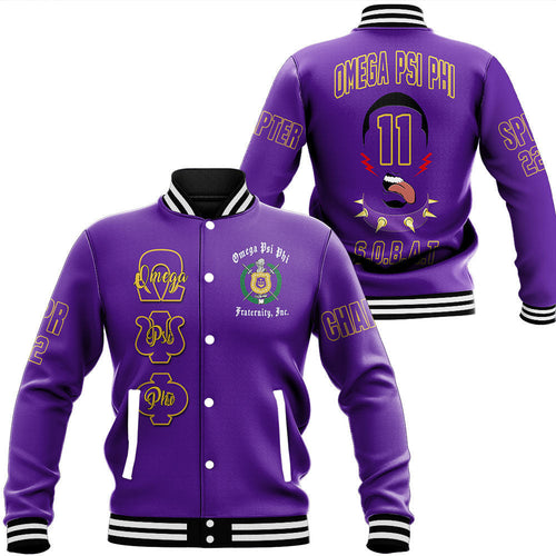 (Custom) AfricaZone Clothing - Omega Psi Phi Que Man Baseball Jackets A31 | Africazone.store
