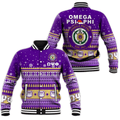 AfricaZone Jacket - Omega Psi Phi African Pattern Christmas Baseball Jackets A31 | Africazone.store