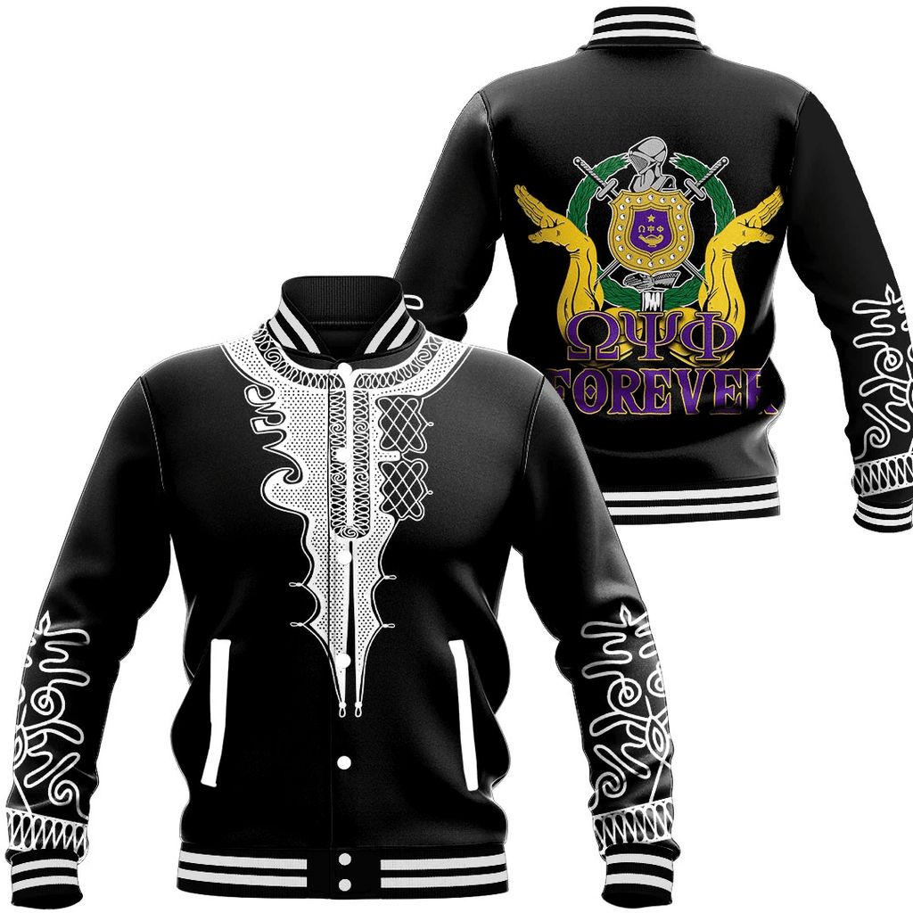 AfricaZone Jacket - Omega Psi Phi Forever Baseball Jackets A31 | Africazone.store