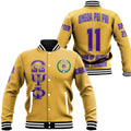 (Custom) AfricaZone Jacket - Omega Psi Phi ( Old Gold ) Baseball Jackets A31 | Africazone.store