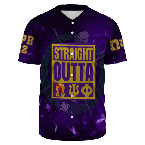 (Custom) Africazone Baseball Jersey - Straight Outta Omega Psi Phi A31 | Africazone.store