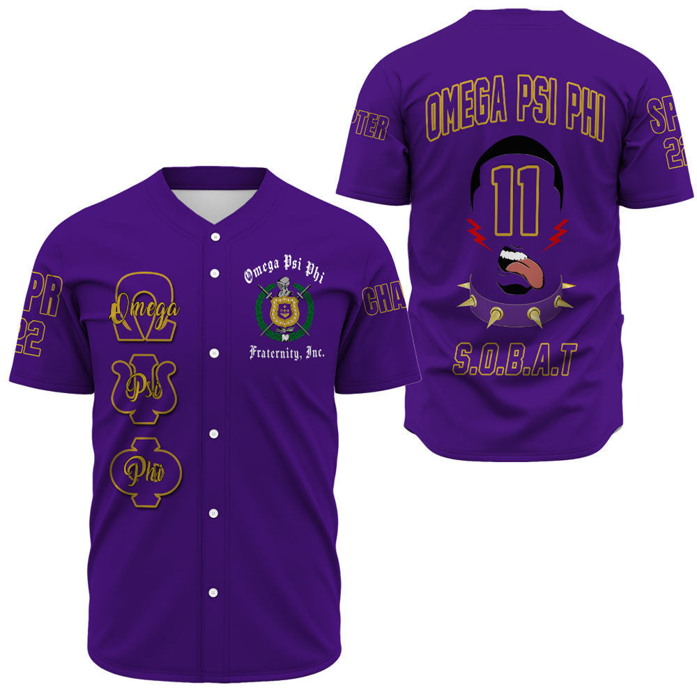 (Custom) Africazone Baseball Jersey - Omega Psi Phi Que Man A31 | Africazone.store