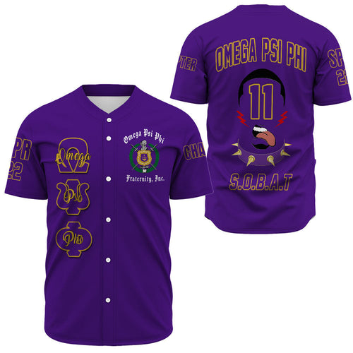 (Custom) Africazone Baseball Jersey - Omega Psi Phi Que Man A31 | Africazone.store