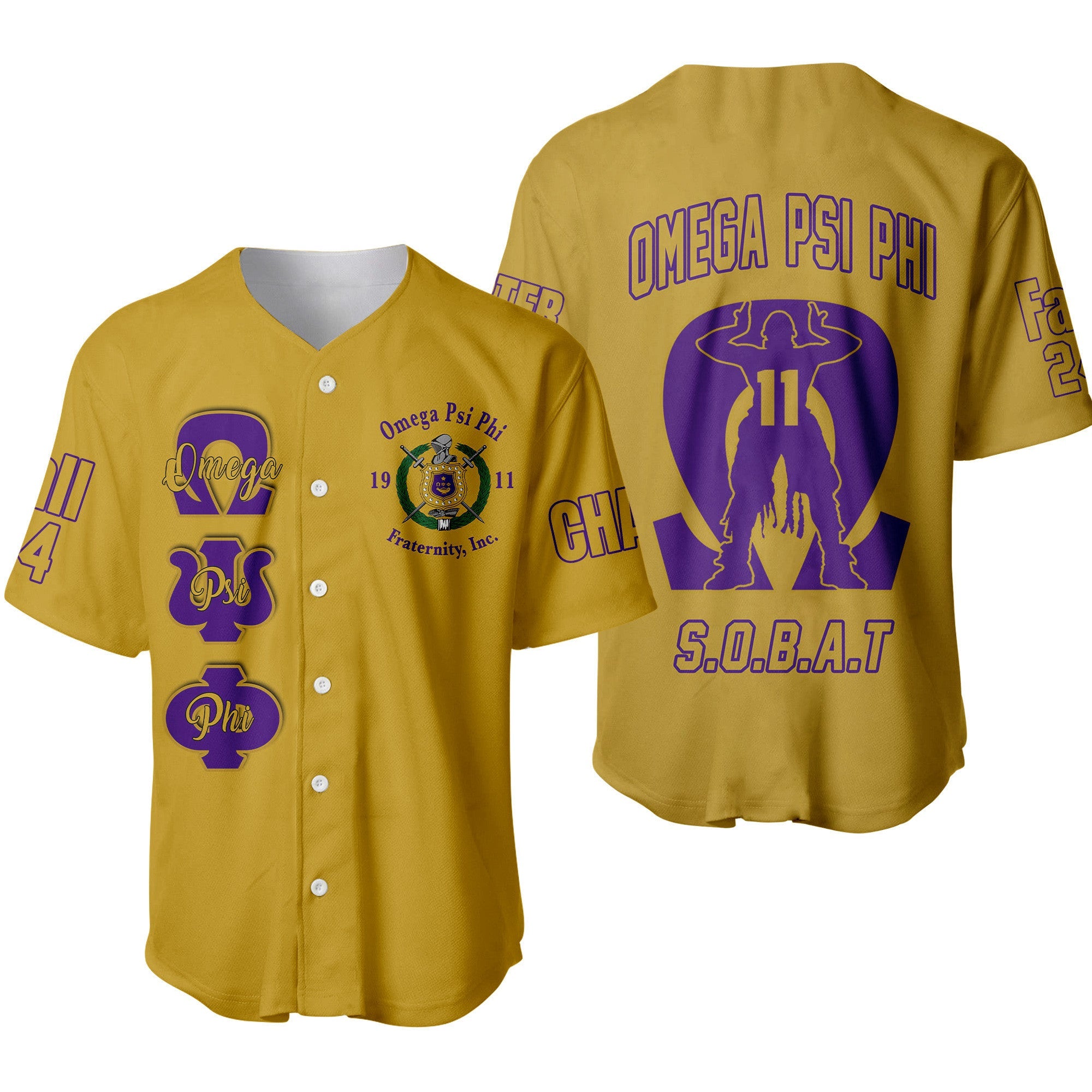 (Custom) Africazone Baseball Jersey - Omega Psi Phi Que Man A31 | Africazone.store