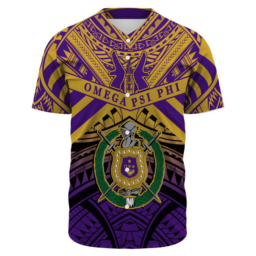 Africazone Baseball Jersey - Omega Psi Phi Tattoo Style A31 | Africazone.store