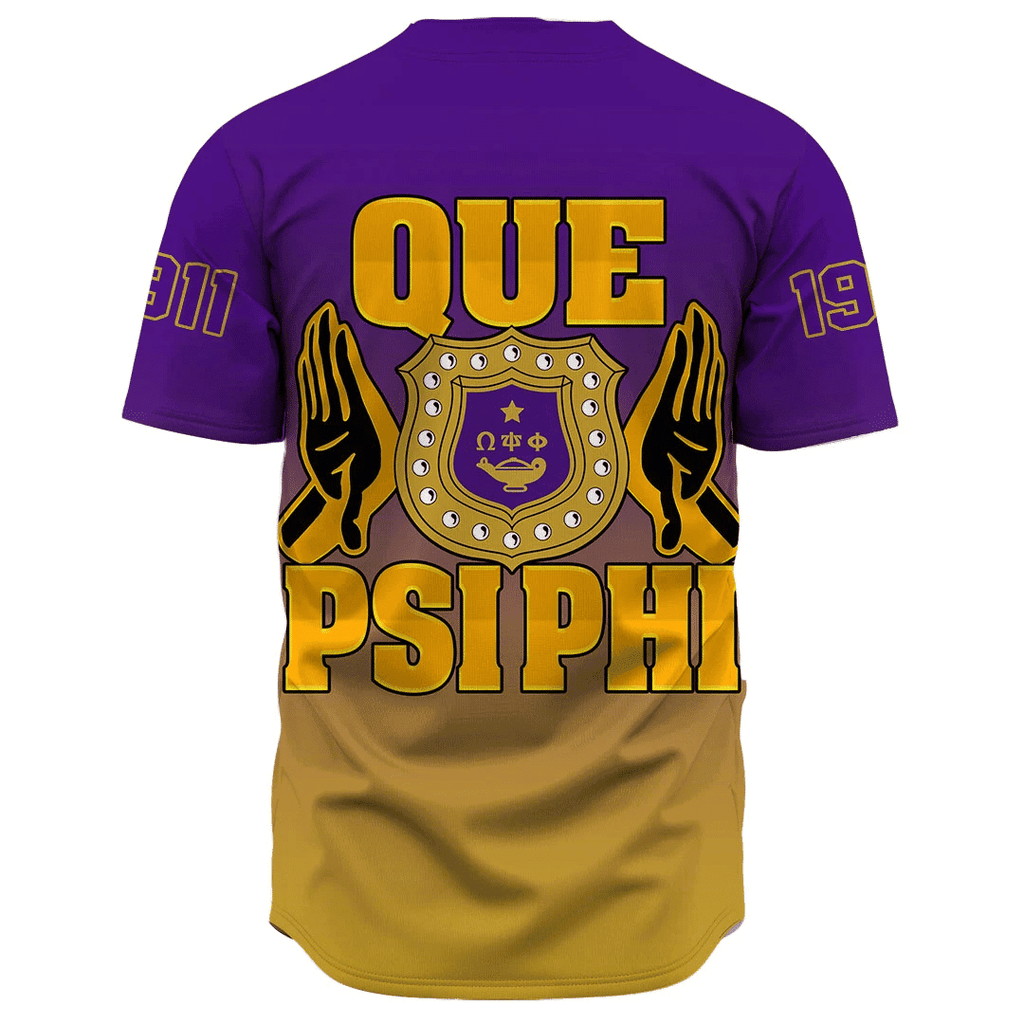 Africazone Baseball Jersey - Omega Psi Phi Gradient A31 | Africazone.store