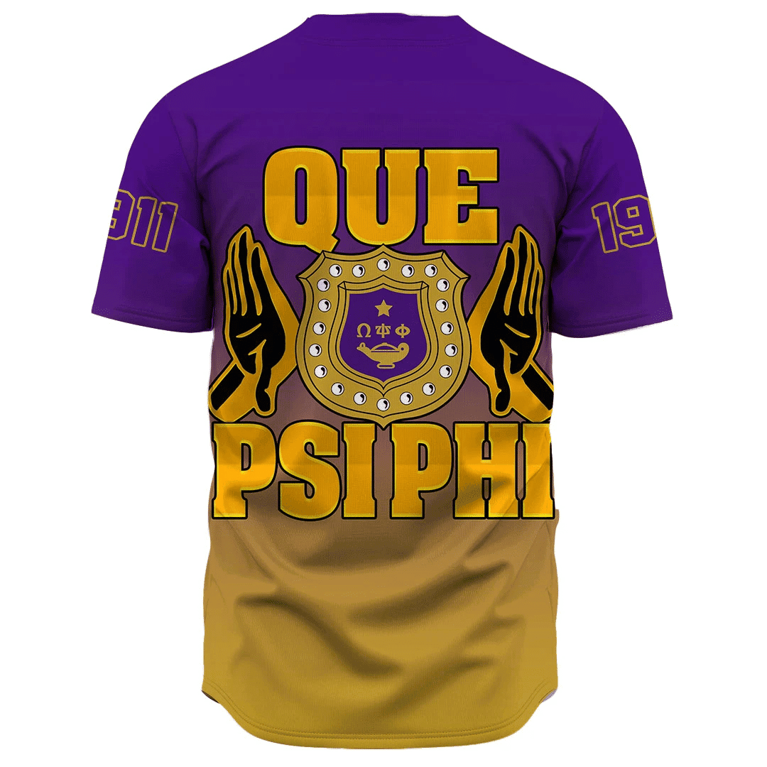 Africazone Baseball Jersey - Omega Psi Phi Gradient A31 | Africazone.store