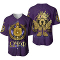 Africazone Baseball Jersey - Omega Psi Phi Bulldog Crown Psi Hand Sign Army Boots J5 | Africazone.store