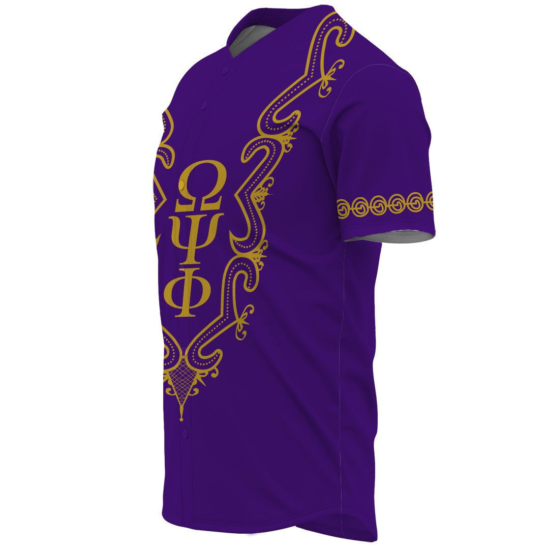 Africazone Baseball Jersey - Omega Psi Phi Hye Won Hye Dashiki A31 | Africazone.store