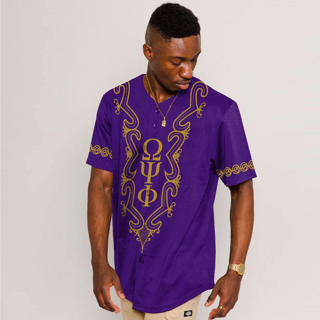 Africazone Baseball Jersey - Omega Psi Phi Hye Won Hye Dashiki A31 | Africazone.store
