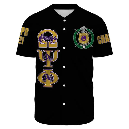 (Custom) Africazone Baseball Jersey - Omega Psi Phi A31 | Africazone.store