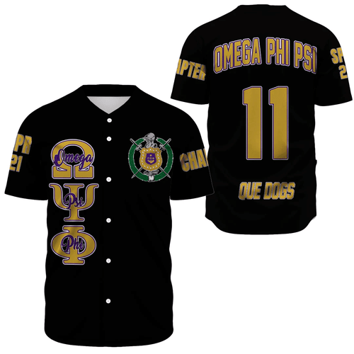 (Custom) Africazone Baseball Jersey - Omega Psi Phi A31 | Africazone.store