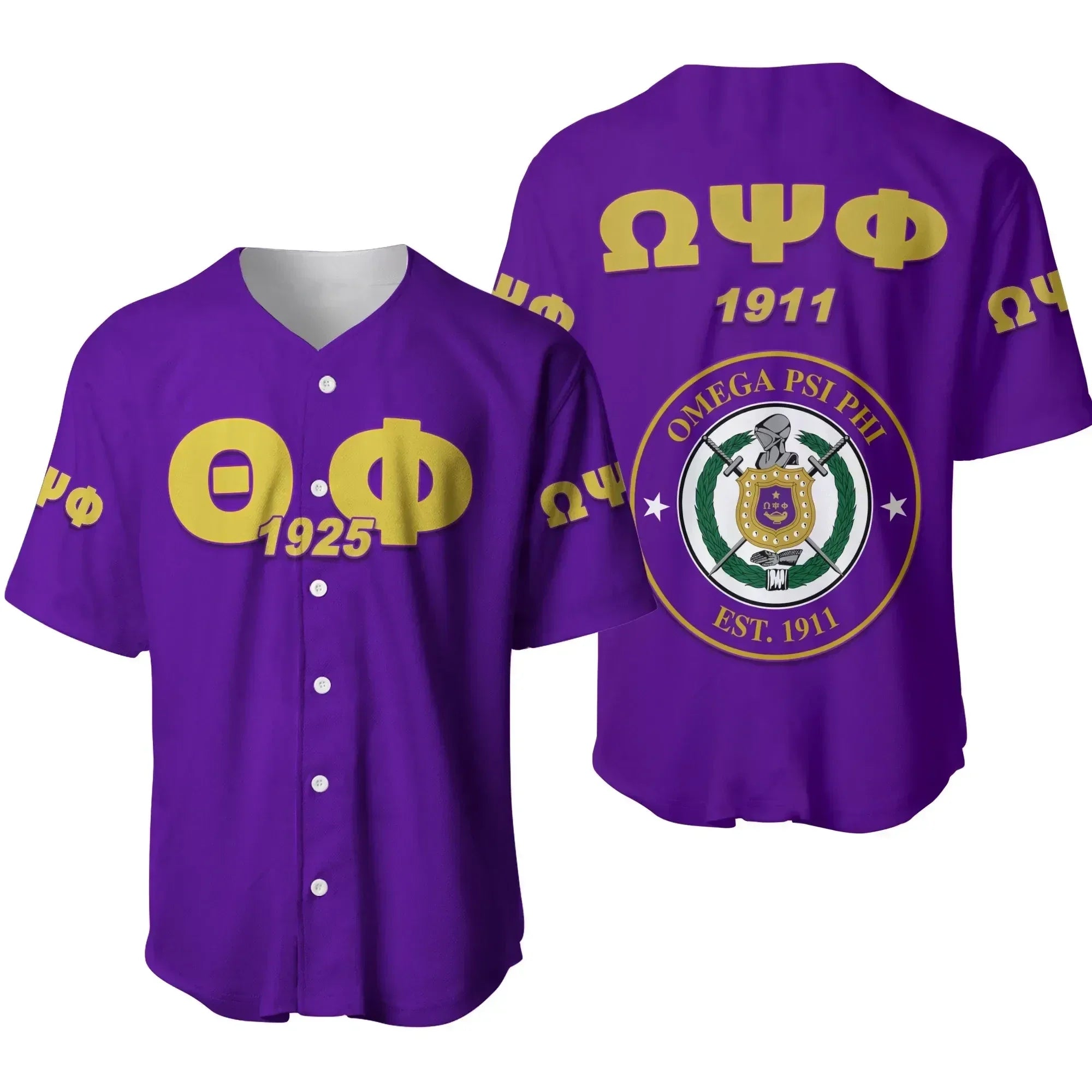 Africazone Baseball Jersey - 1925 Omega Psi Phi J5 | Africazone.store