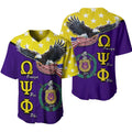 Africazone Baseball Jersey - Omega Psi Phi With Eagle Us Flag J5 | Africazone.store
