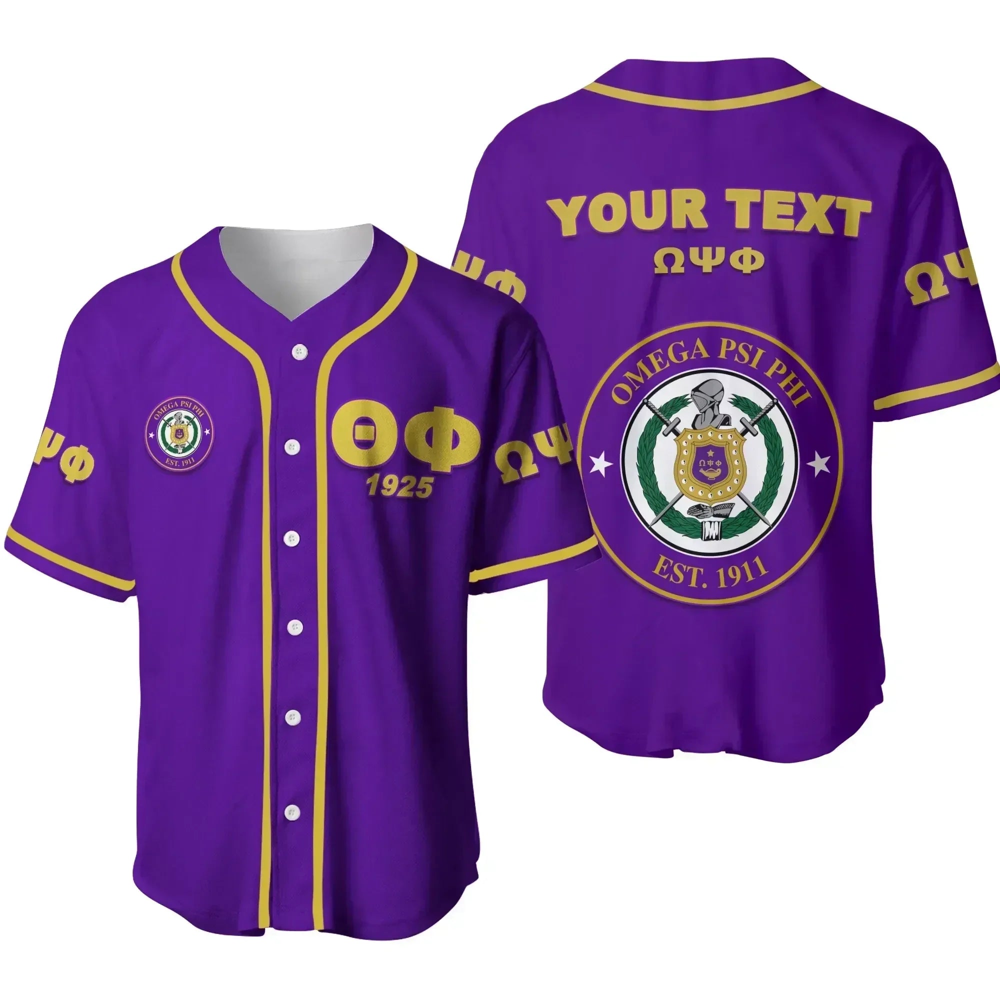 Africazone Baseball Jersey - Personalised 1925 Omega Psi Phi Newest J5 | Africazone.store