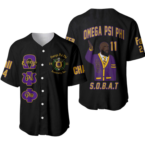 (Custom) Africazone Baseball Jersey - Omega Psi Phi Fraternity A31 | Africazone.store