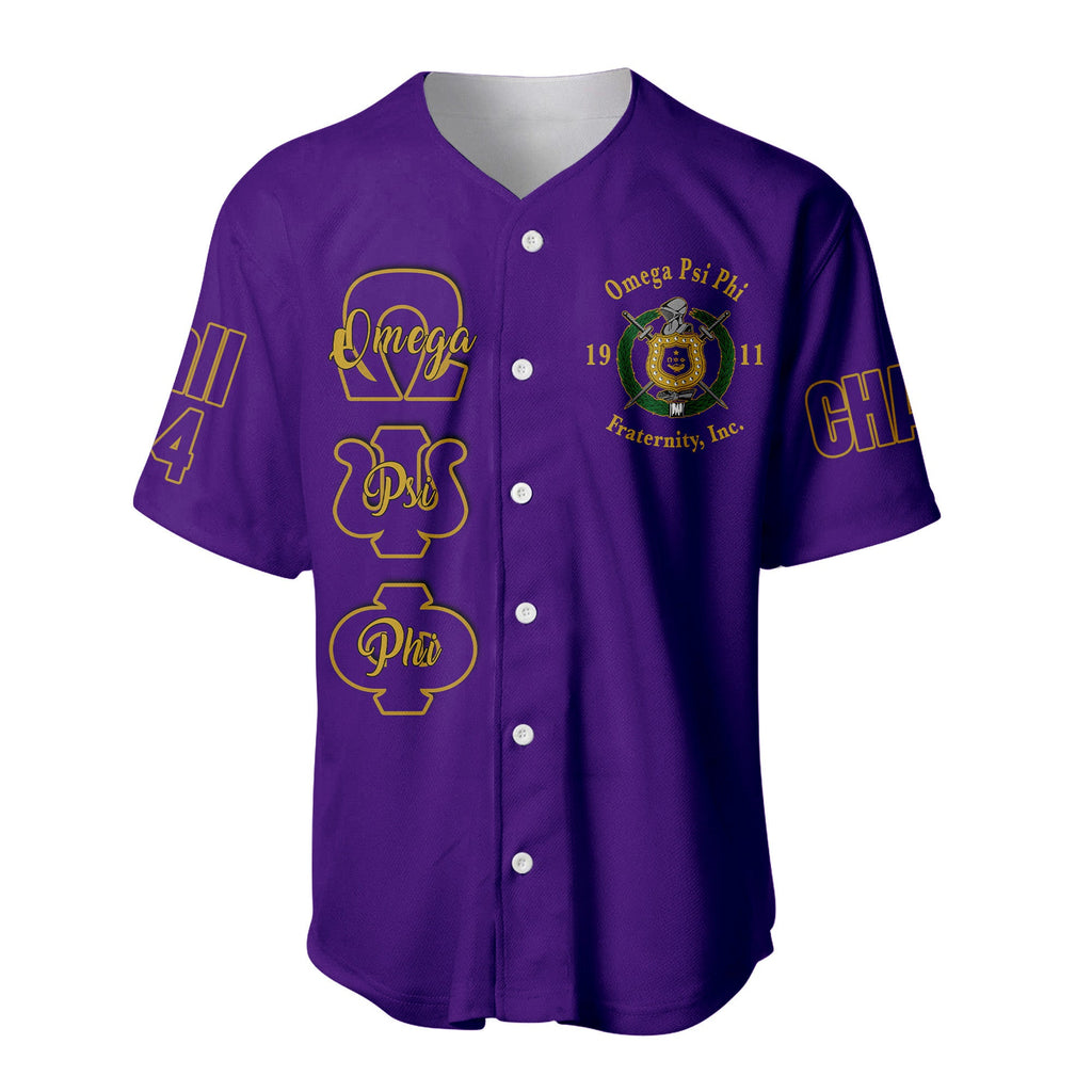 (Custom) Africazone Baseball Jersey - Omega Psi Phi Fraternity A31 | Africazone.store