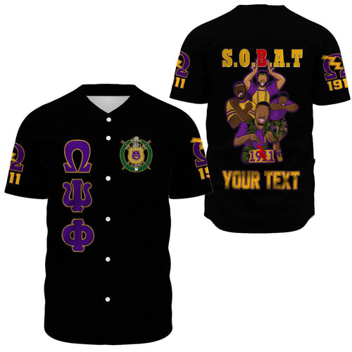 (Custom) Africazone Baseball Jersey - Omega Psi Phi Fraternity A31 | Africazone.store
