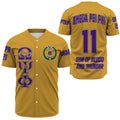 (Custom) Africazone Baseball Jersey - Omega Psi Phi ( Old Gold ) A31 | Africazone.store