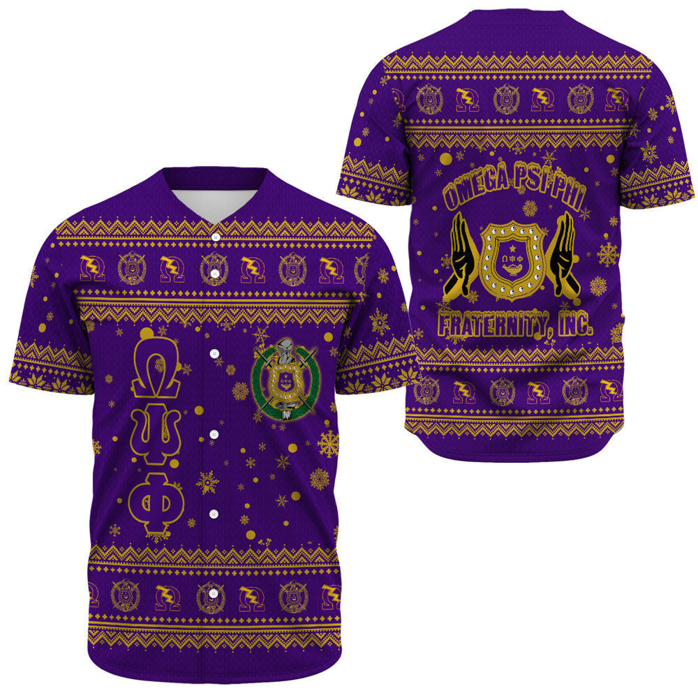 Africazone Baseball Jersey - Omega Psi Phi Christmas A31 | Africazone.store