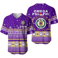 Africazone Baseball Jersey - Omega Psi Phi African Pattern Christmas A31 | Africazone.store