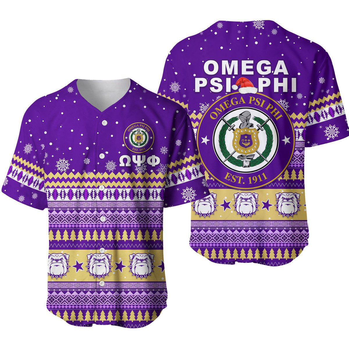 Africazone Baseball Jersey - Omega Psi Phi African Pattern Christmas A31 | Africazone.store
