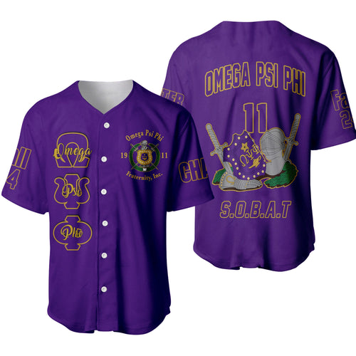 (Custom) Africazone Baseball Jersey - Omega Psi Phi Fraternity Knight A31 | Africazone.store