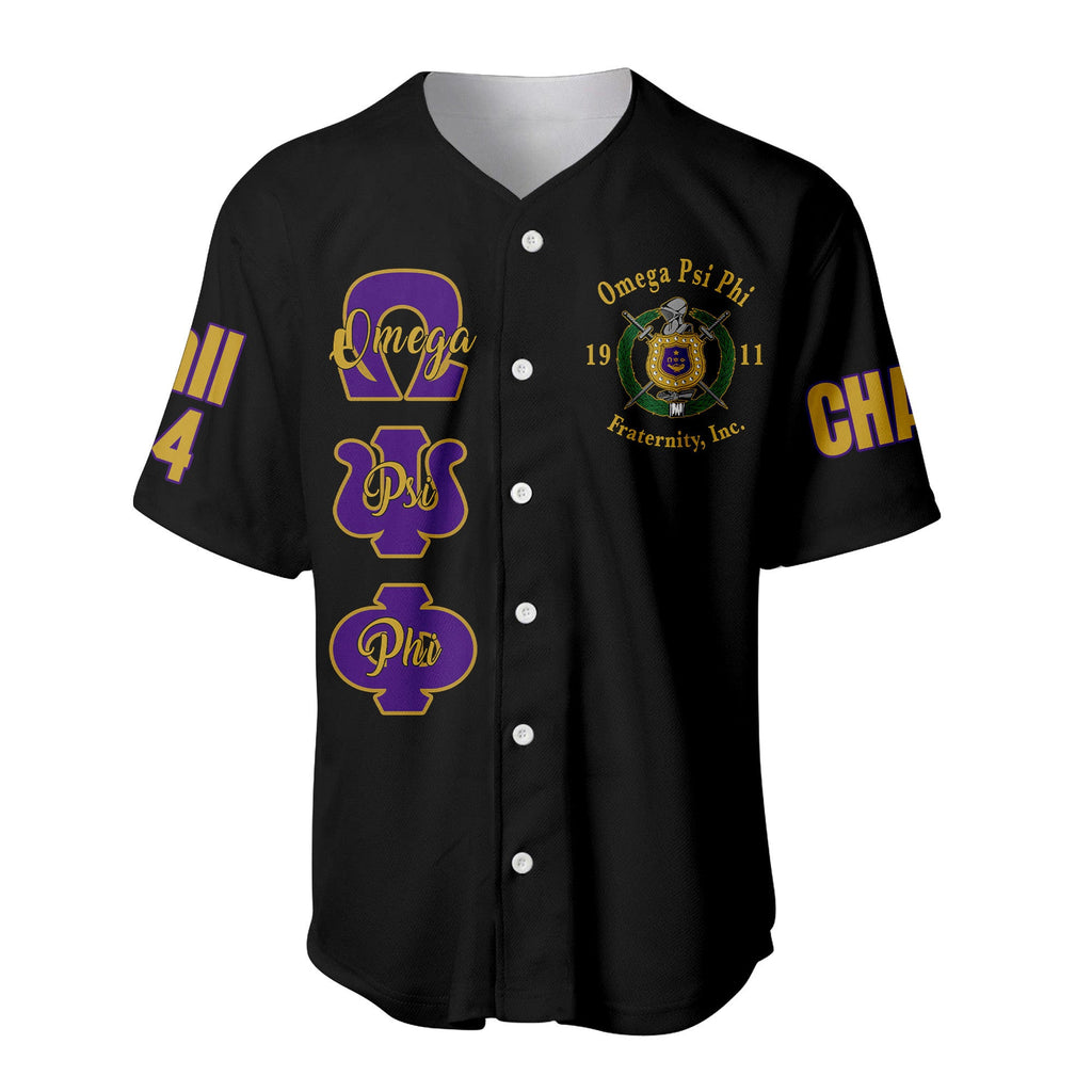 (Custom) Africazone Baseball Jersey - Omega Psi Phi Fraternity Knight A31 | Africazone.store
