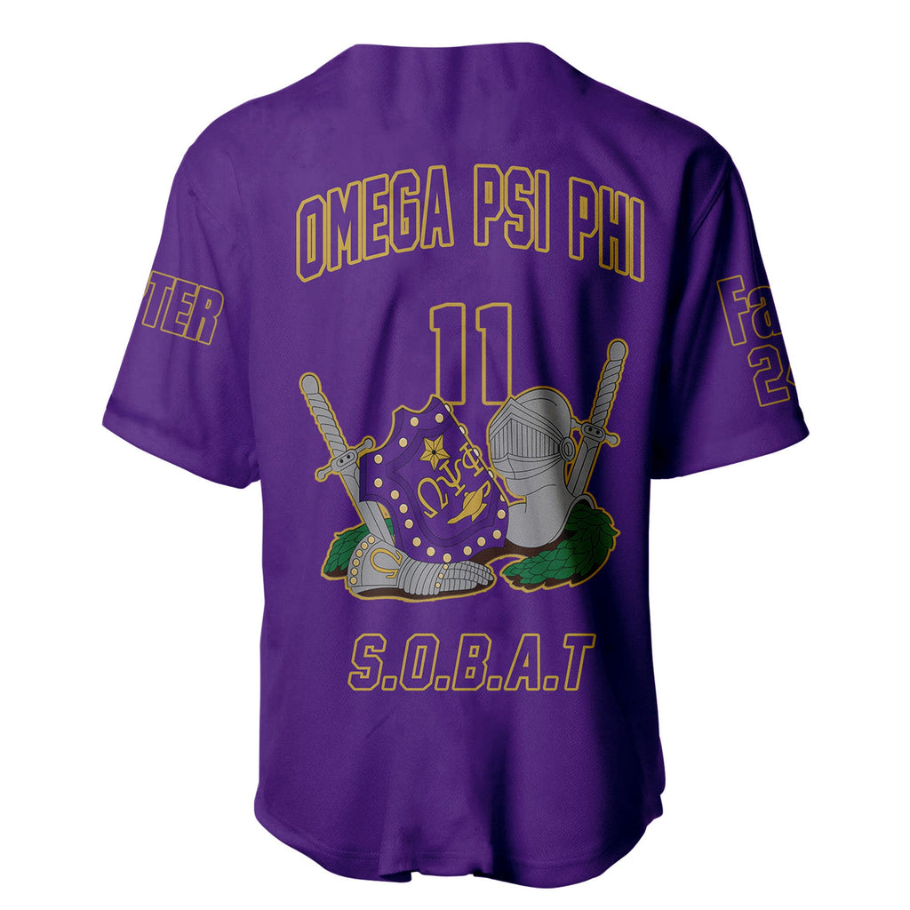 (Custom) Africazone Baseball Jersey - Omega Psi Phi Fraternity Knight A31 | Africazone.store