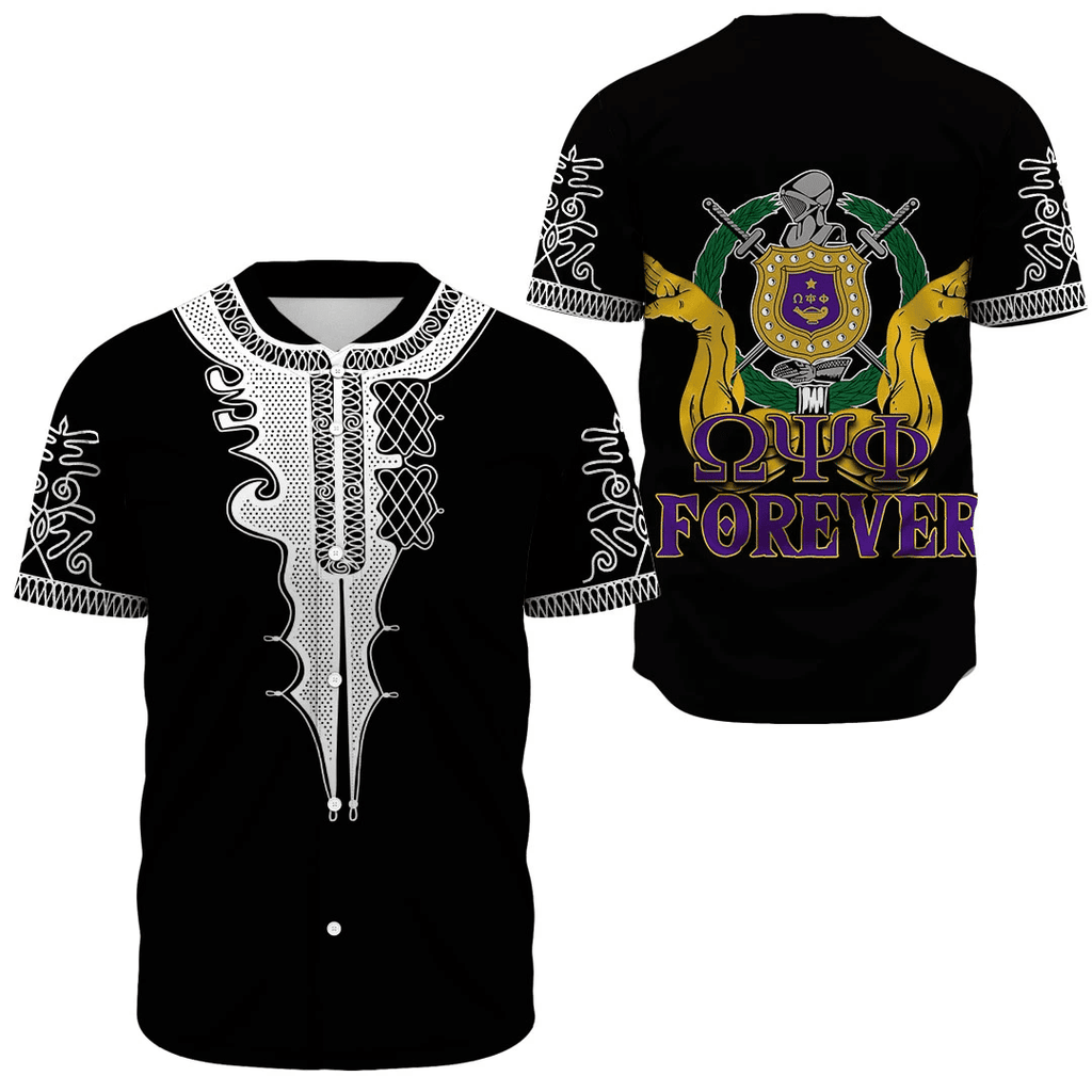 Africazone Baseball Jersey - Omega Psi Phi Forever A31 | Africazone.store