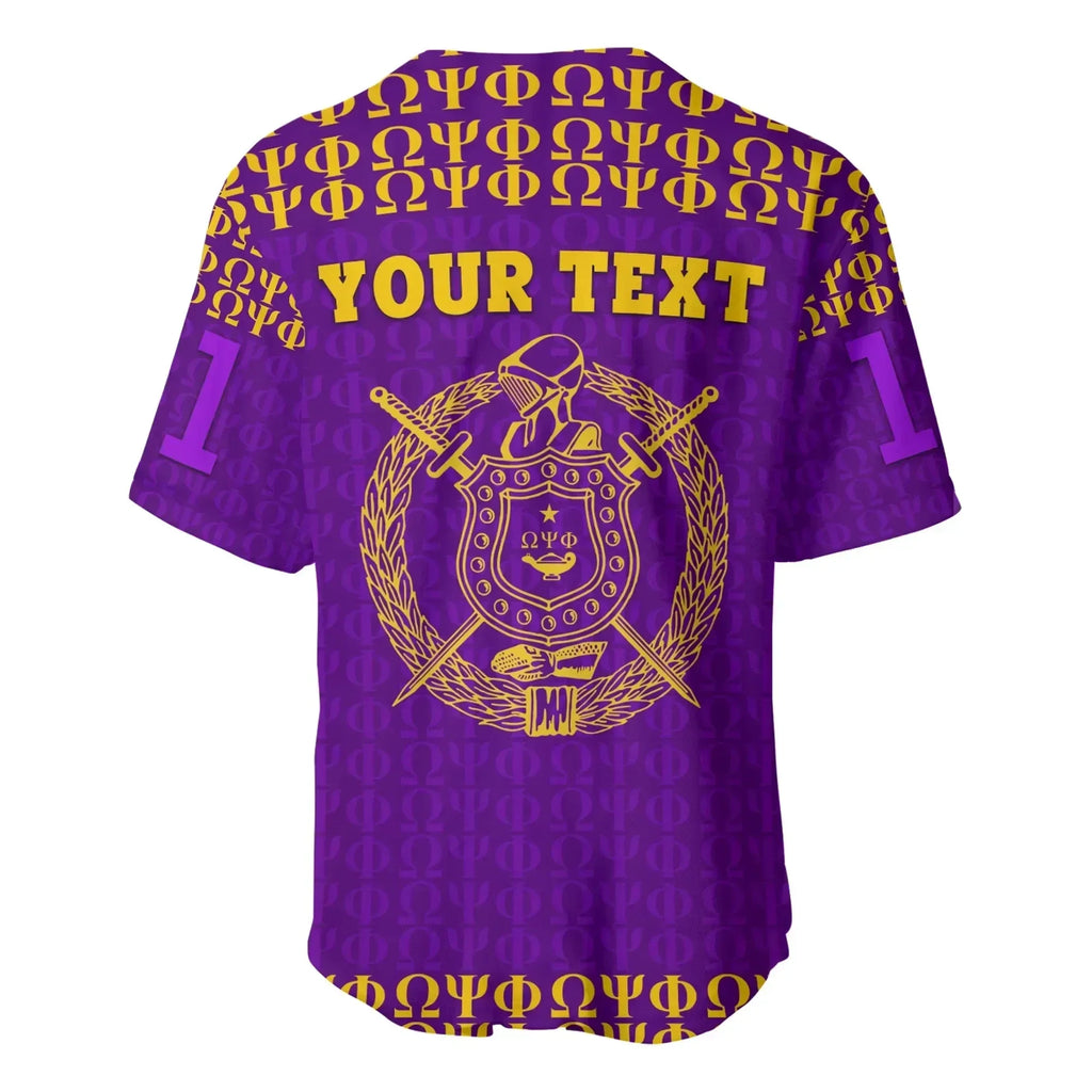 Africazone Baseball Jersey - Personalised Omega Psi Phi Bull Dogs Special J5 | Africazone.store